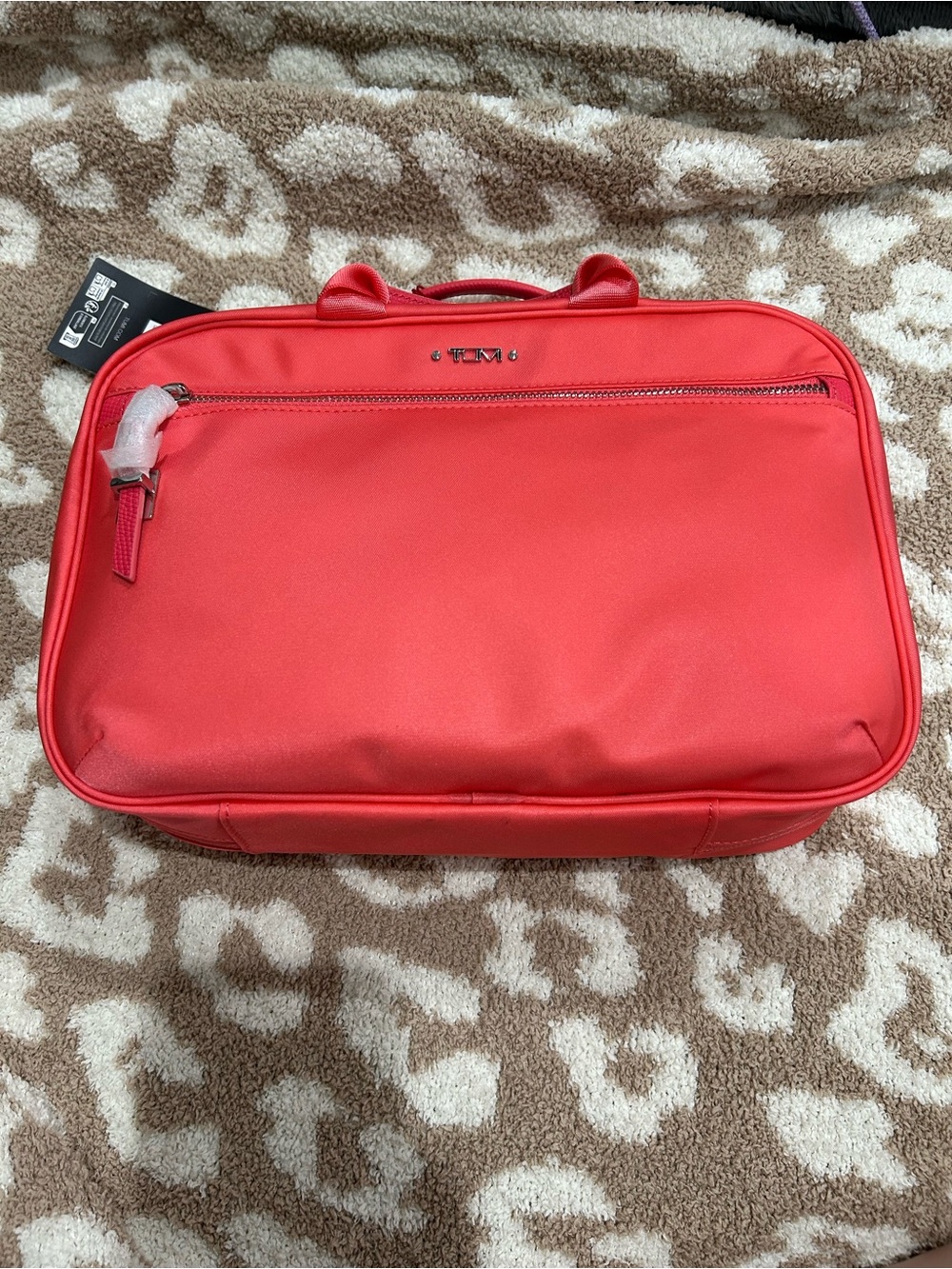 TUMI coral Melissa cosmetic Travel Organizer Bag